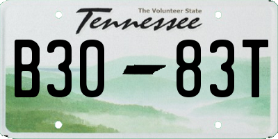 TN license plate B3083T