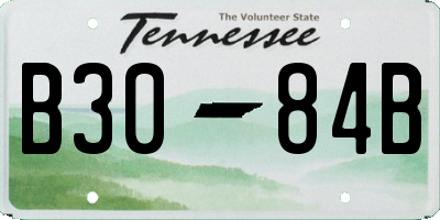 TN license plate B3084B