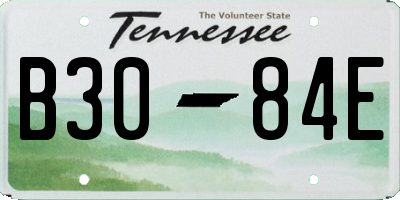TN license plate B3084E
