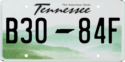 TN license plate B3084F