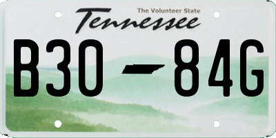 TN license plate B3084G