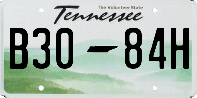 TN license plate B3084H