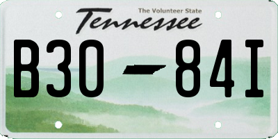 TN license plate B3084I