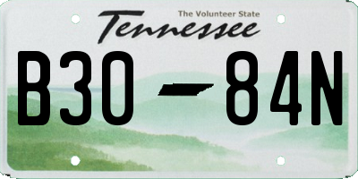 TN license plate B3084N