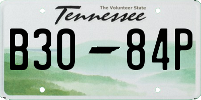 TN license plate B3084P