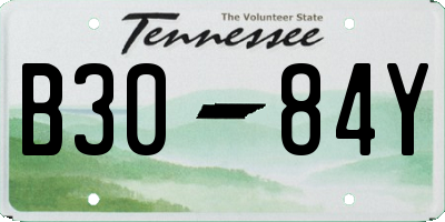 TN license plate B3084Y