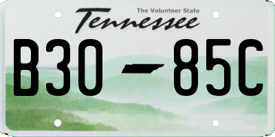 TN license plate B3085C