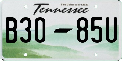 TN license plate B3085U
