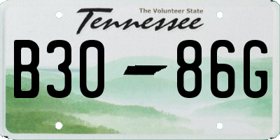 TN license plate B3086G