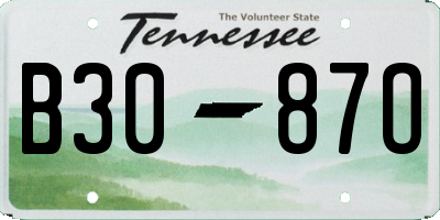 TN license plate B3087O