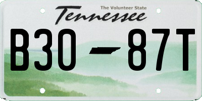 TN license plate B3087T