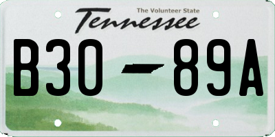 TN license plate B3089A