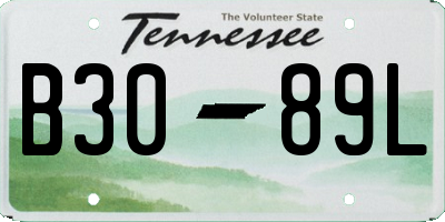 TN license plate B3089L