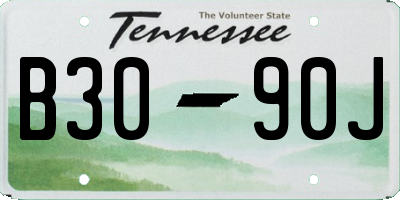 TN license plate B3090J