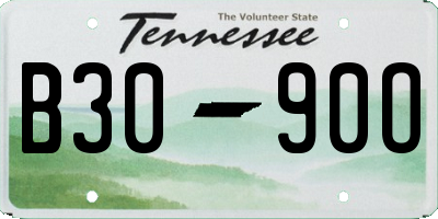 TN license plate B3090O