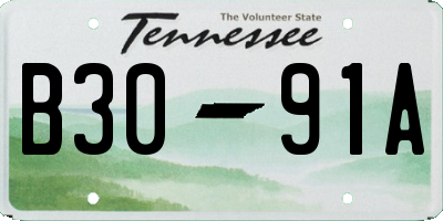 TN license plate B3091A
