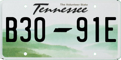 TN license plate B3091E
