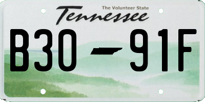 TN license plate B3091F