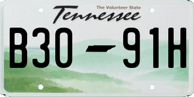 TN license plate B3091H