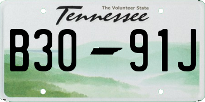 TN license plate B3091J