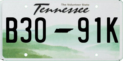 TN license plate B3091K