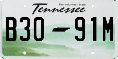 TN license plate B3091M