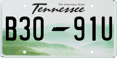 TN license plate B3091U