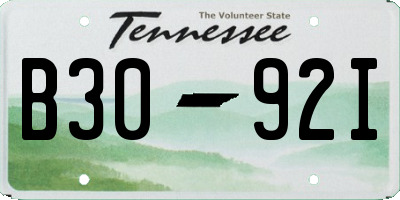 TN license plate B3092I