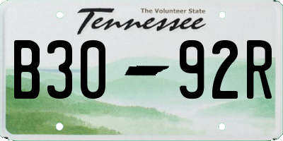 TN license plate B3092R