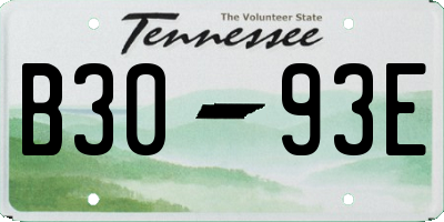 TN license plate B3093E