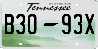 TN license plate B3093X