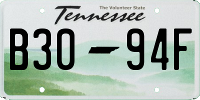 TN license plate B3094F