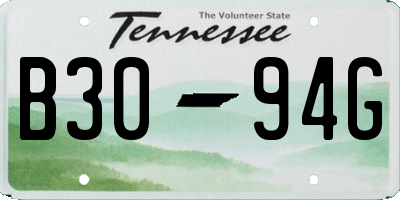 TN license plate B3094G