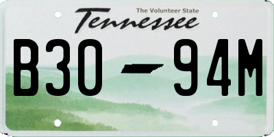 TN license plate B3094M
