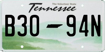TN license plate B3094N