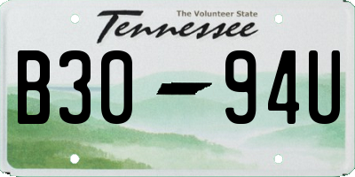 TN license plate B3094U