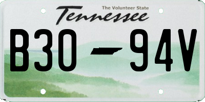 TN license plate B3094V