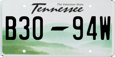 TN license plate B3094W