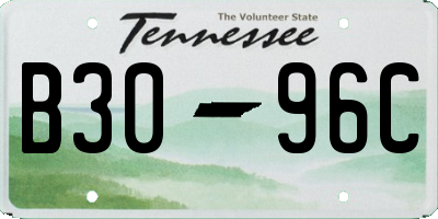 TN license plate B3096C