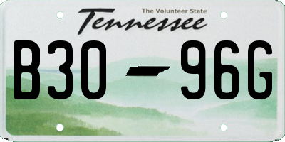 TN license plate B3096G