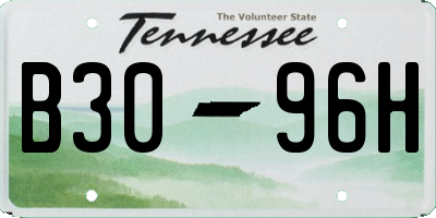 TN license plate B3096H