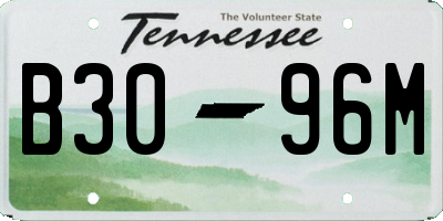 TN license plate B3096M