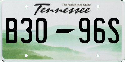 TN license plate B3096S