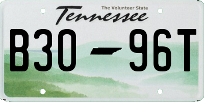 TN license plate B3096T