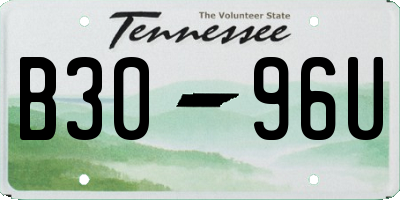 TN license plate B3096U