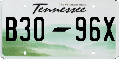 TN license plate B3096X