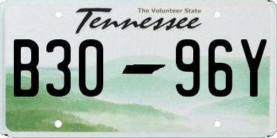 TN license plate B3096Y