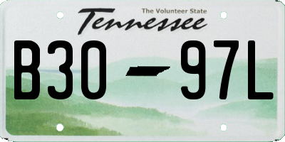 TN license plate B3097L