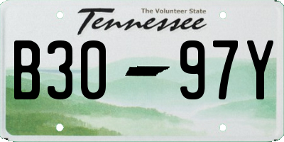 TN license plate B3097Y
