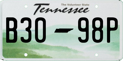 TN license plate B3098P